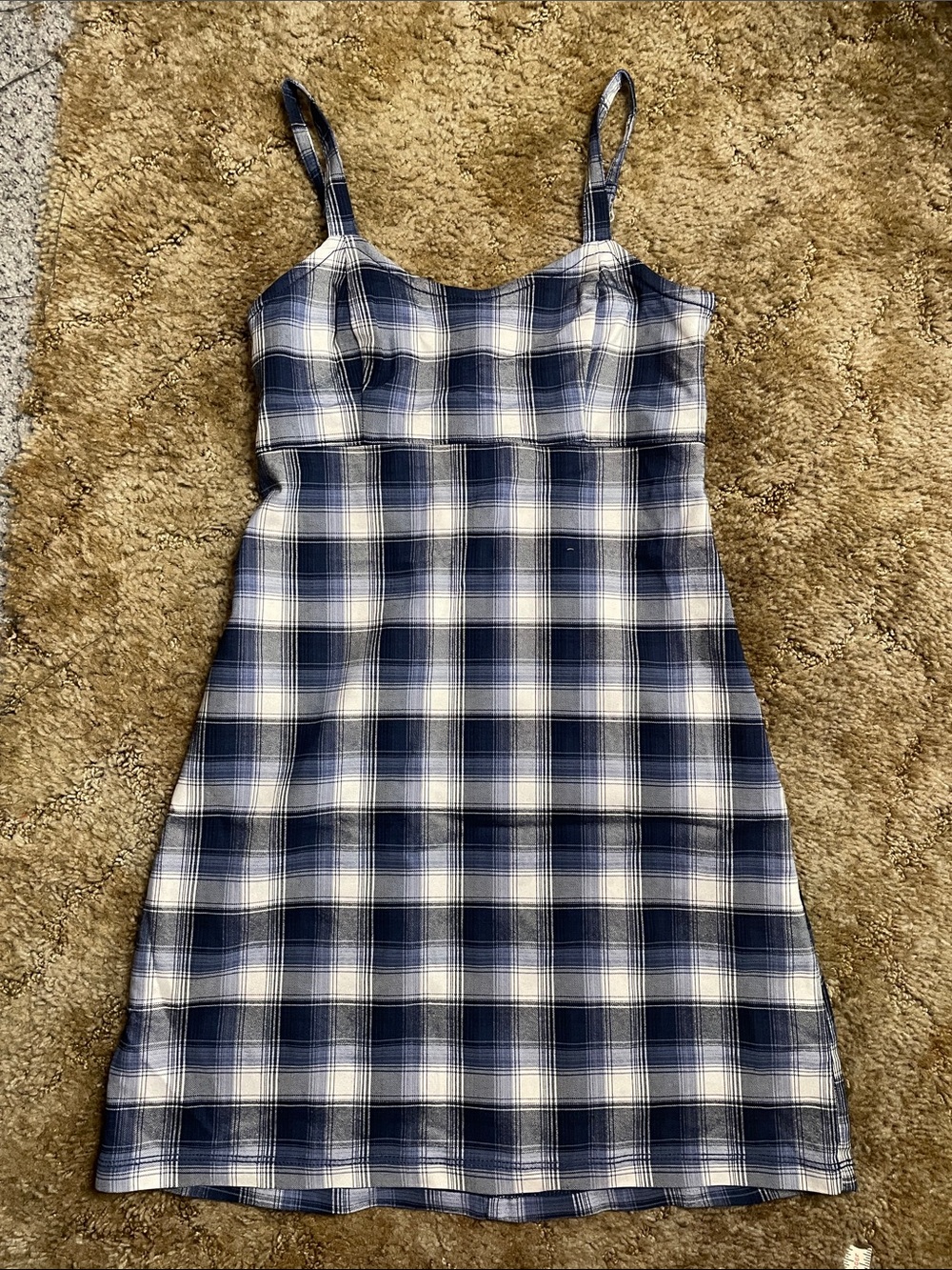 Hollister California Blue Plaid Dress Size XS